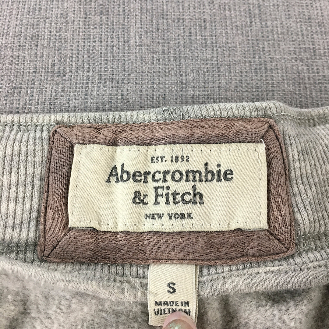 Abercrombie & Fitch Mens Tracksuit Pants Size S Grey Drawstring Elastic Waist