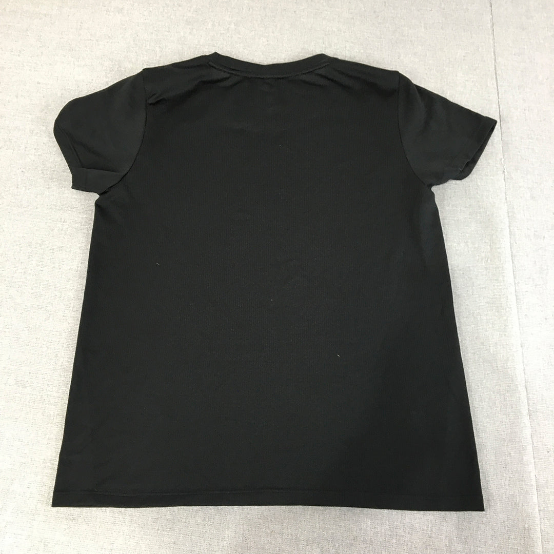 Uniqlo Womens T-Shirt Size S Black Athletic Active Running Gym