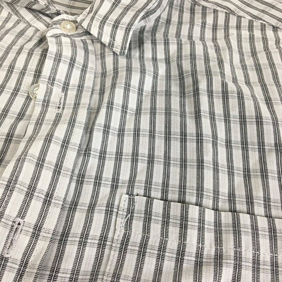 Bronson Mens Shirt Size S Grey Checkered Short Sleeve Button-Up