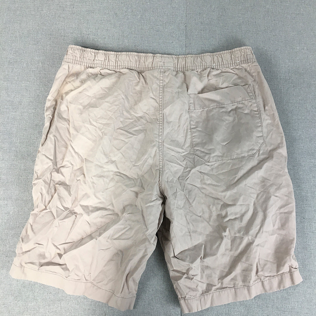 Uniqlo Mens Shorts Size L Grey Pockets Elastic Waist Casual Walking