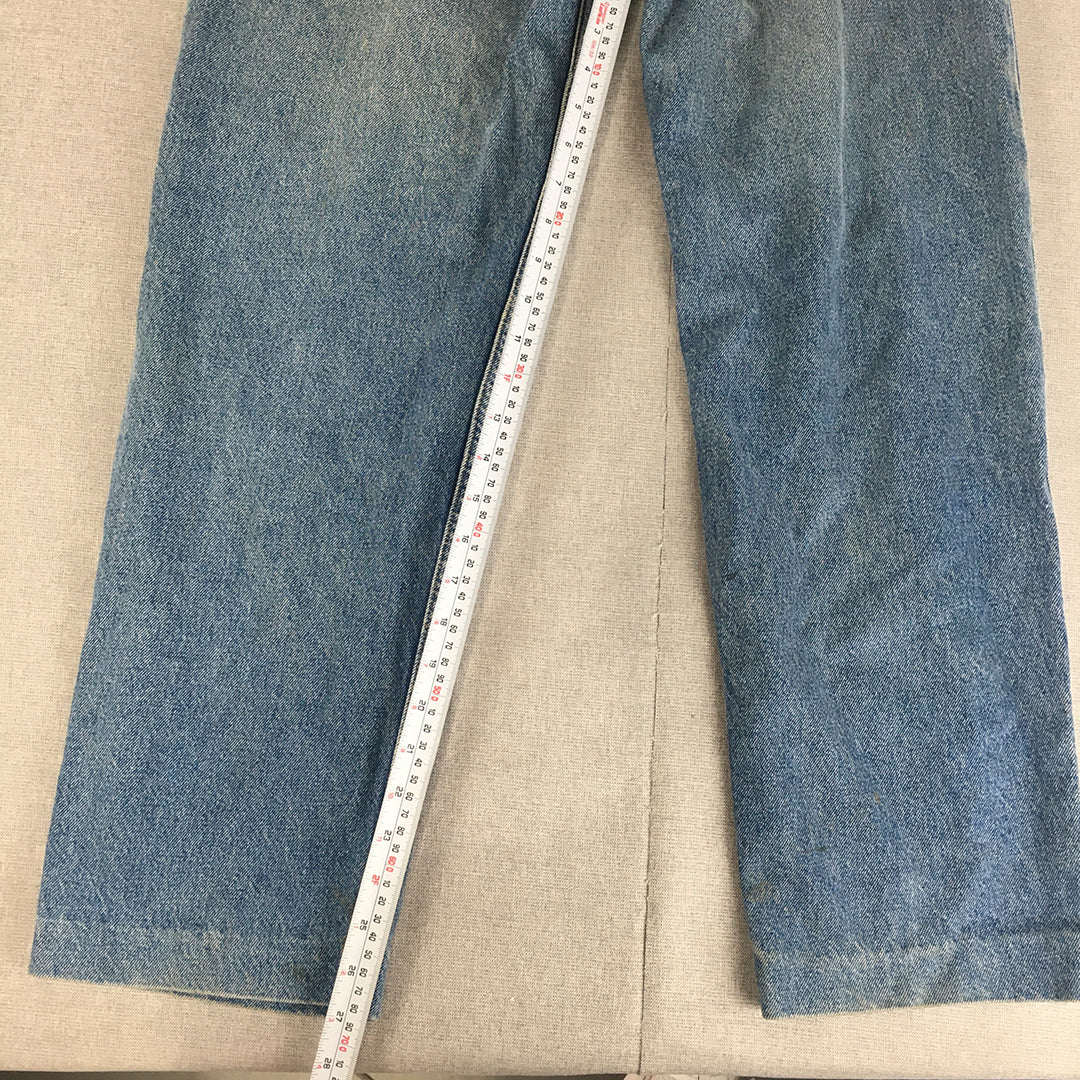 Levi's Mens Jeans Size 33 (W33 x L27) Blue Straight Leg Light Wash Denim