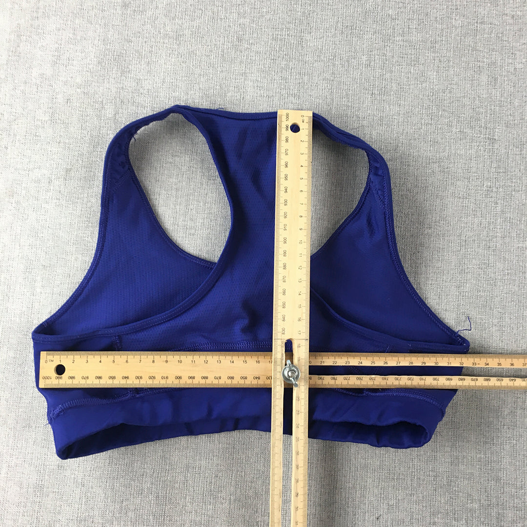 Adidas Techfit Womens Sports Bra Size S Blue Logo Cropped Top