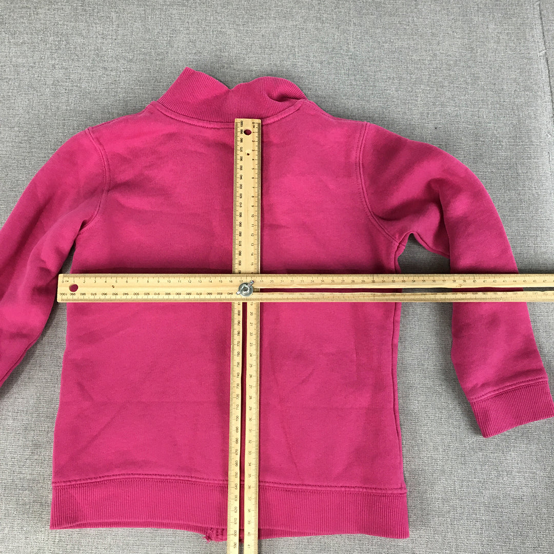 United Colors Of Benetton Girls Jacket Size S (8 - 10 Yrs) Pink Embellished Logo