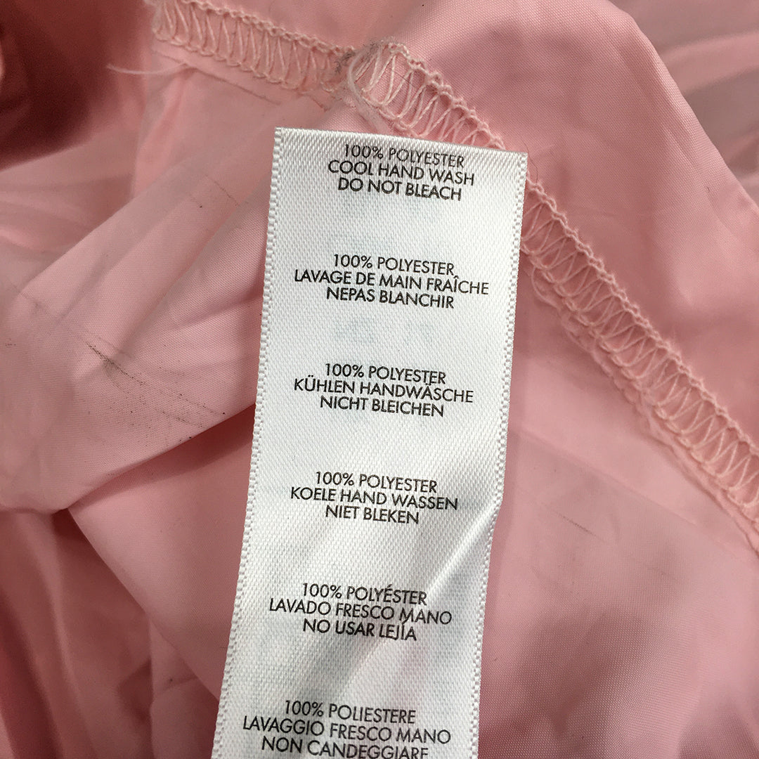 Boohoo Womens Hoodie Jacket Size 14 Pink Cropped Pearl-Snap Windbreaker Coat