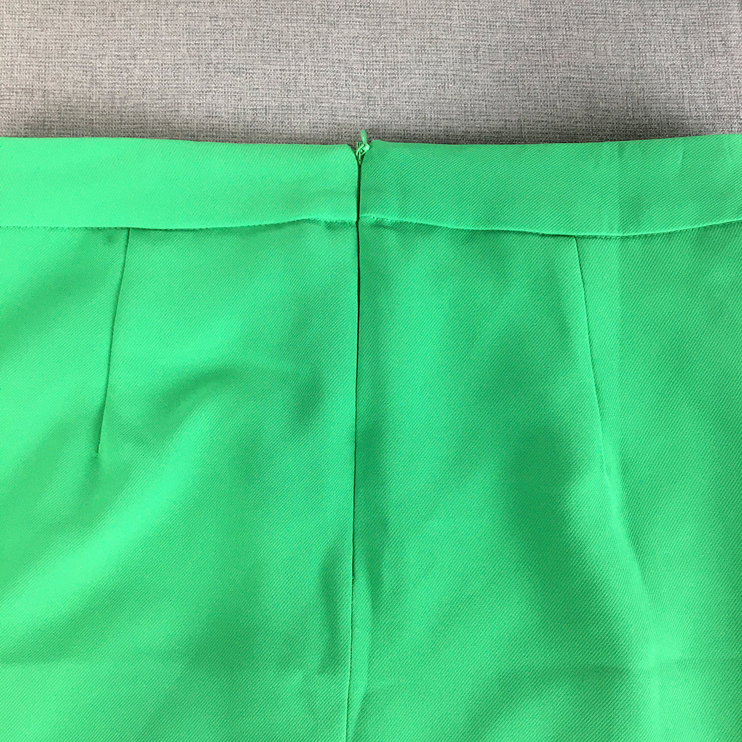 Showpo Womens Mini Skirt Size 10 Green Slit