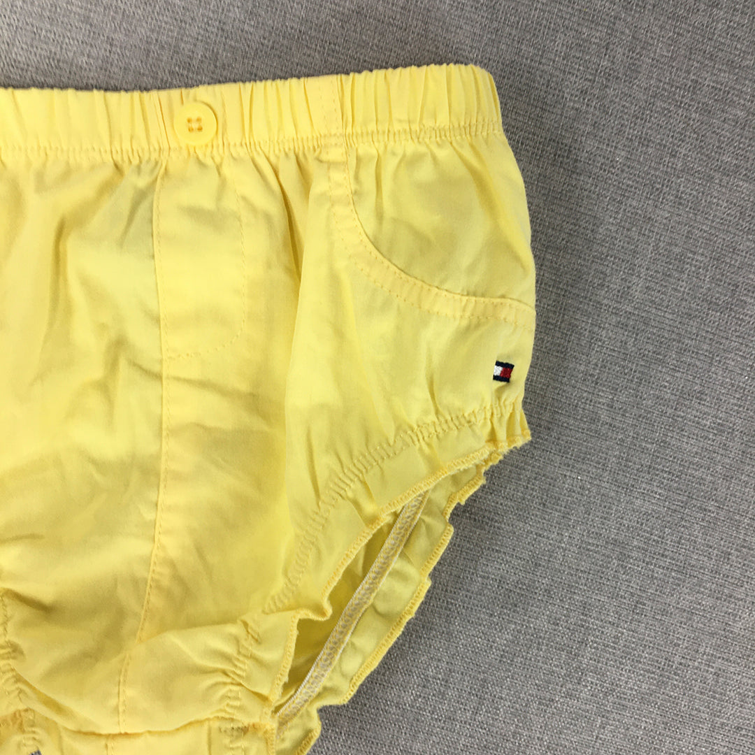 Tommy Hilfiger Baby Girls Shorts Size 24 Months (2) Yellow Logo Elastic Waist