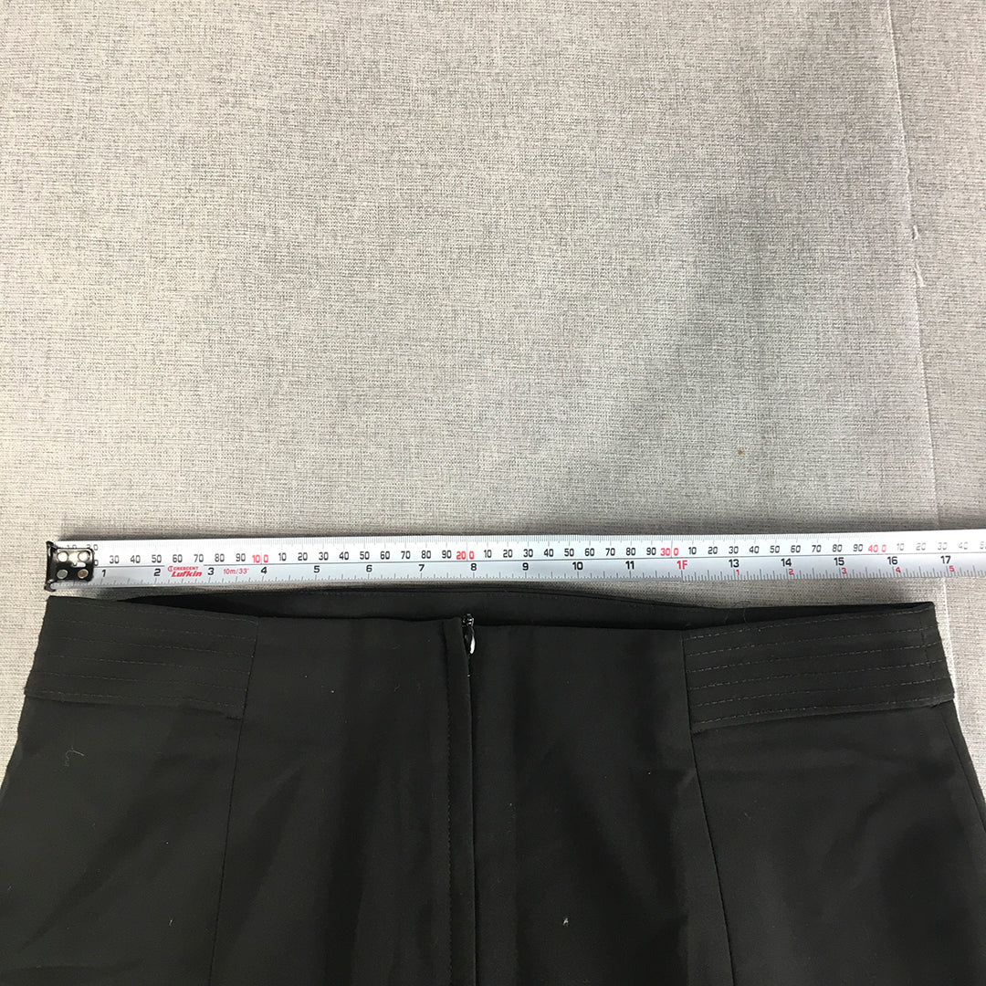 H&M Womens Pencil Skirt Size 14 Black Straight