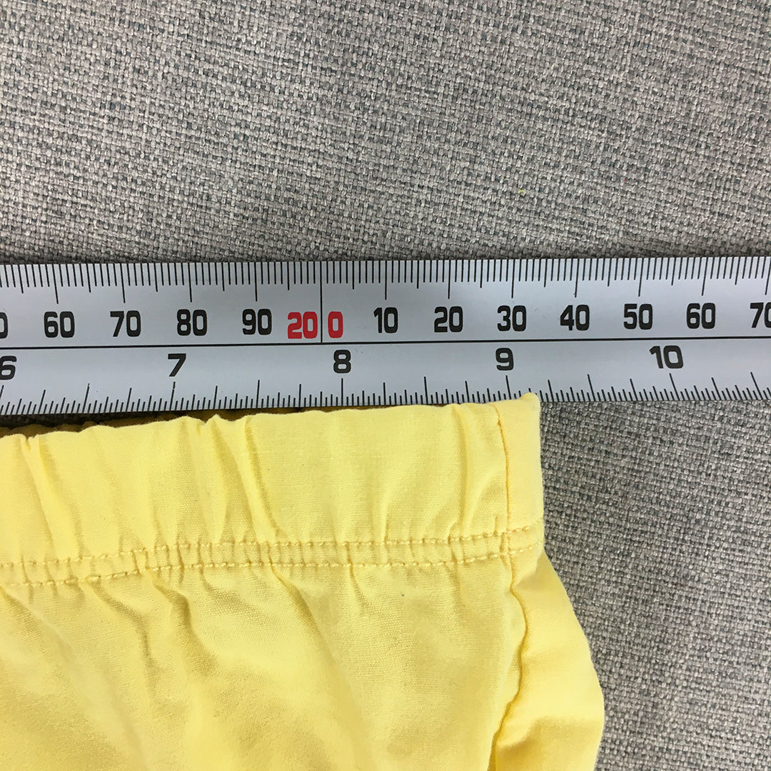 Tommy Hilfiger Baby Girls Shorts Size 24 Months (2) Yellow Logo Elastic Waist