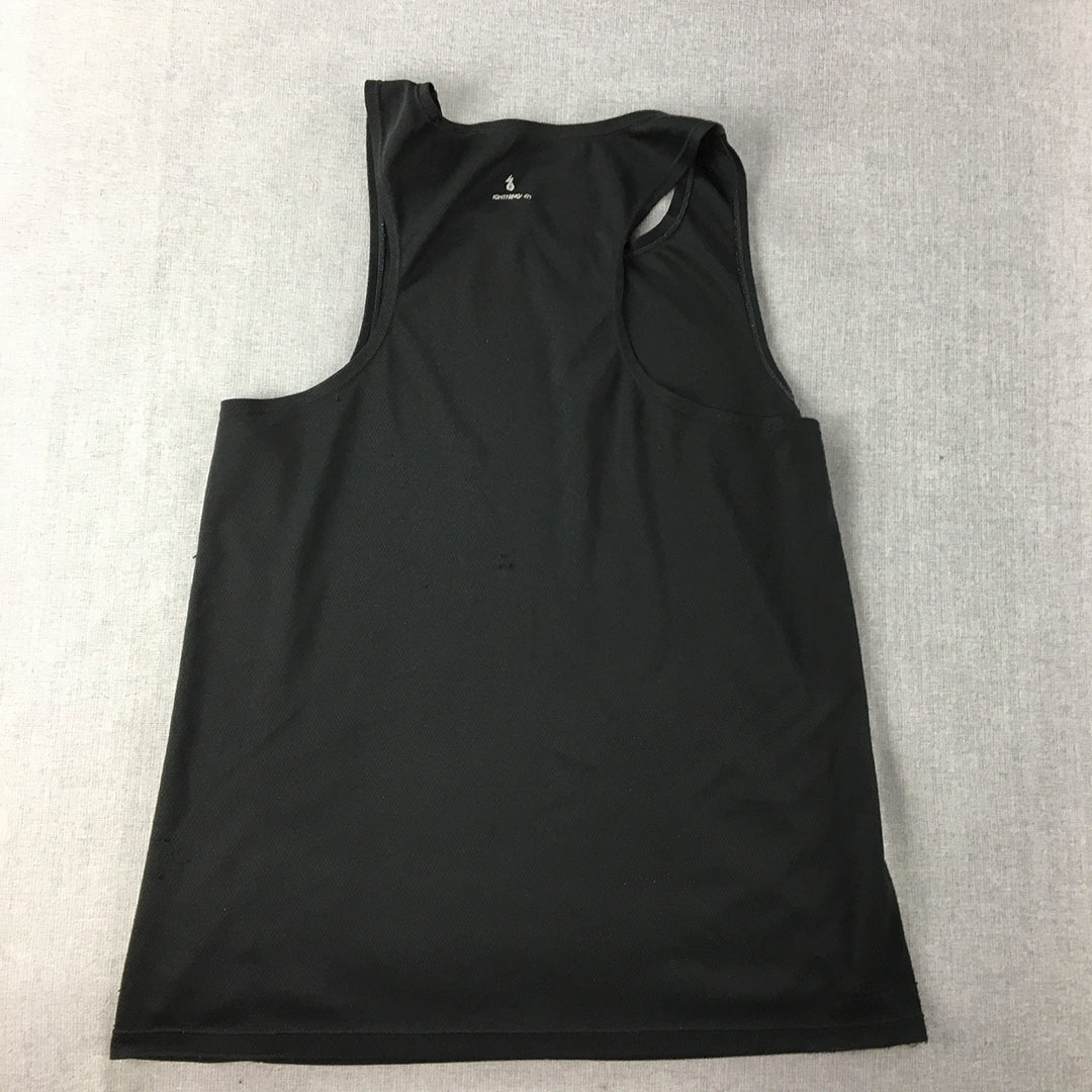 New Balance Womens Tank Top Size M Black Logo Sleeveless Singlet Shirt