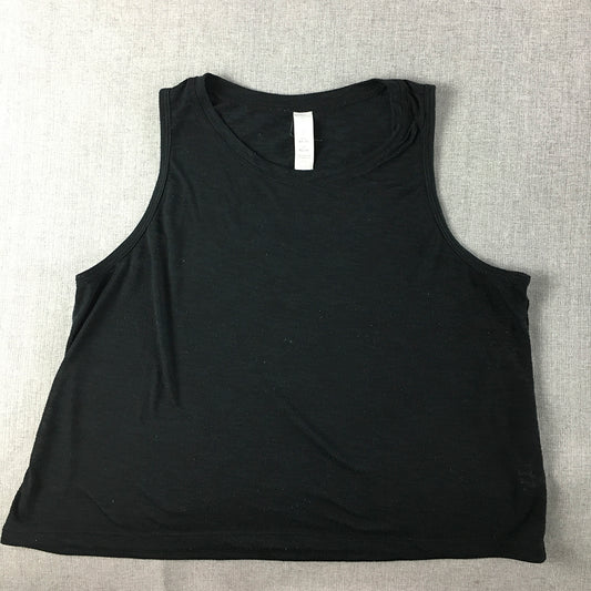 Balance Collection Womens Tank Top Size L Black Tank Top Sleeveless Shirt