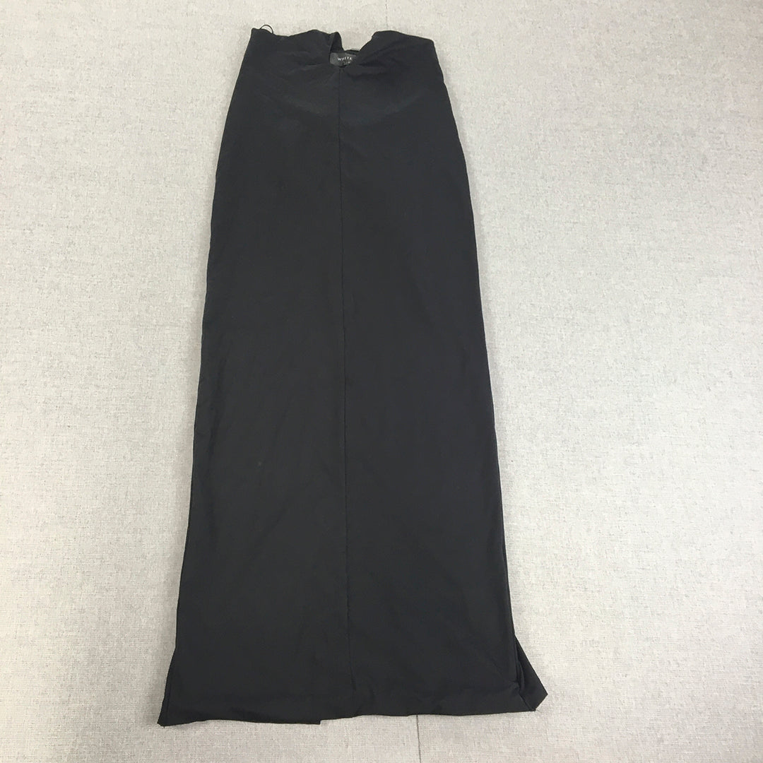 NEW White Fox 'Give Me Space' Maxi Dress Size XS Black Halter Neck