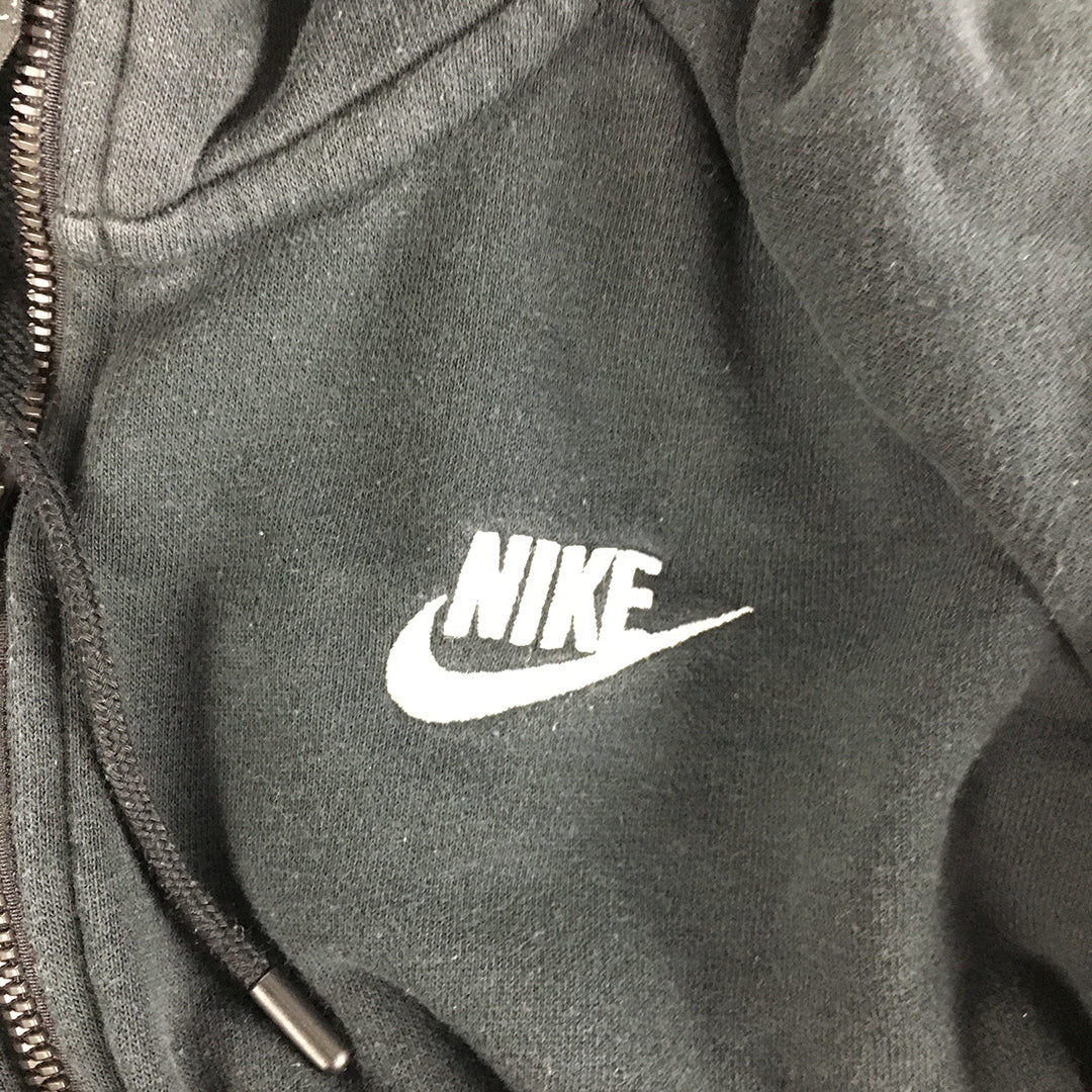 Nike Womens Jacket Size S Black Logo Zip-Up Pockets Windbreaker Coat