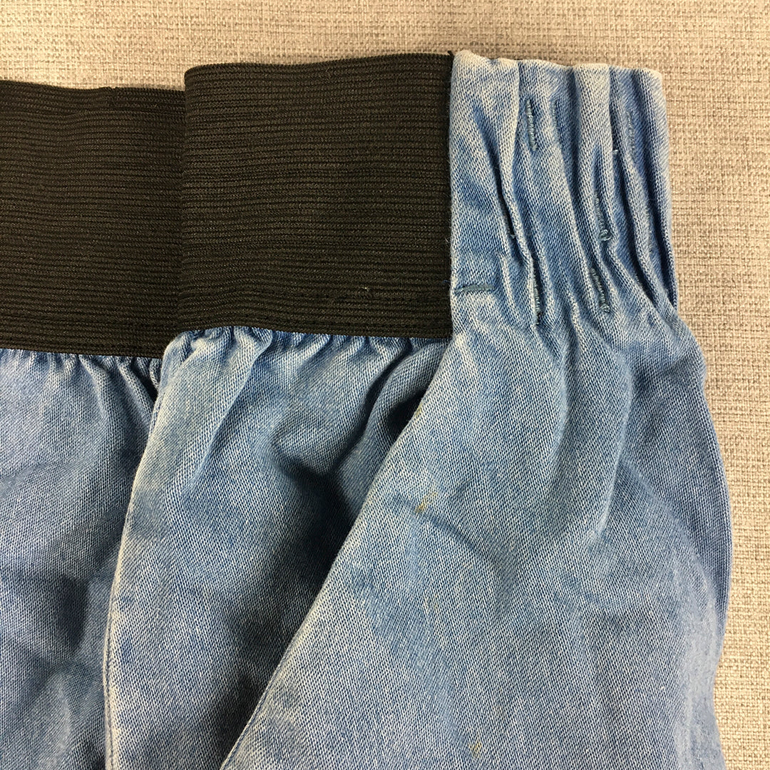 Witchery Womens Denim Mini Skirt Size 6 Blue Elastic Waist Pockets