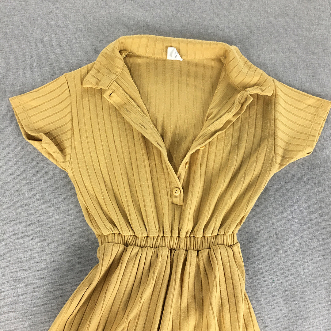 Zara Kids Girls Jumpsuit Size 10 Yellow One-Piece Romper