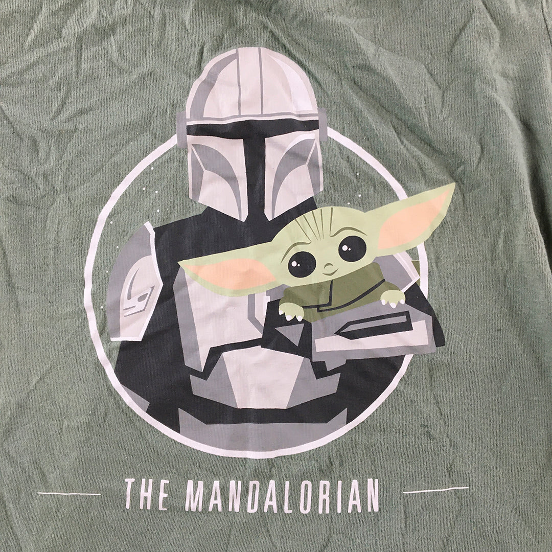 Star Wars The Mandalorian Kids Boys T-Shirt Size 7 Green Short Sleeve Top