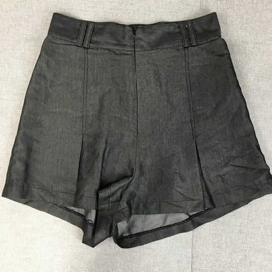 Princess Highway Womens Shorts Size 8 Black Pleated Bermuda