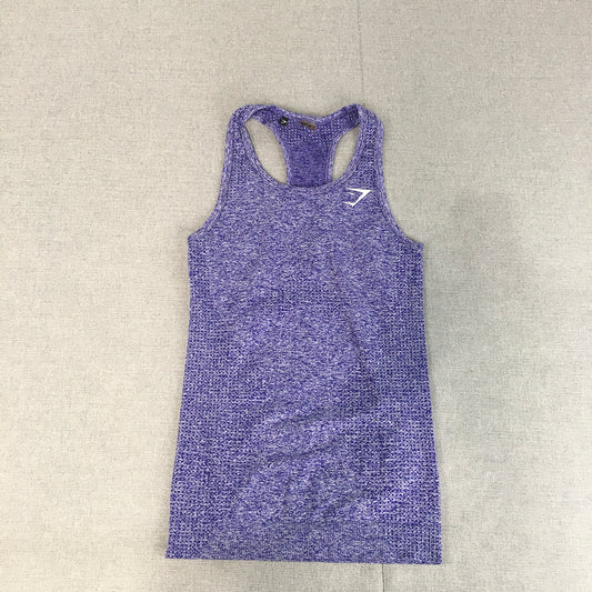 Gymshark Womens Tank Top Size XS Purple Logo Sleeveless Shirt