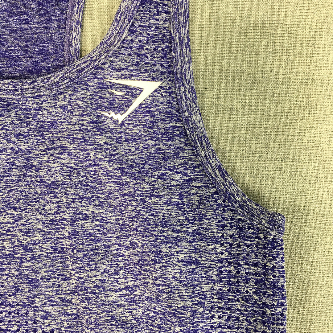 Gymshark Womens Tank Top Size XS Purple Logo Sleeveless Shirt