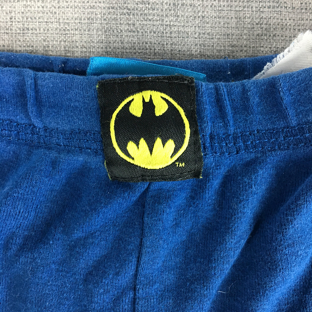 Batman Kids Boys Shorts Size 6 Blue DC Comics Elastic Waist