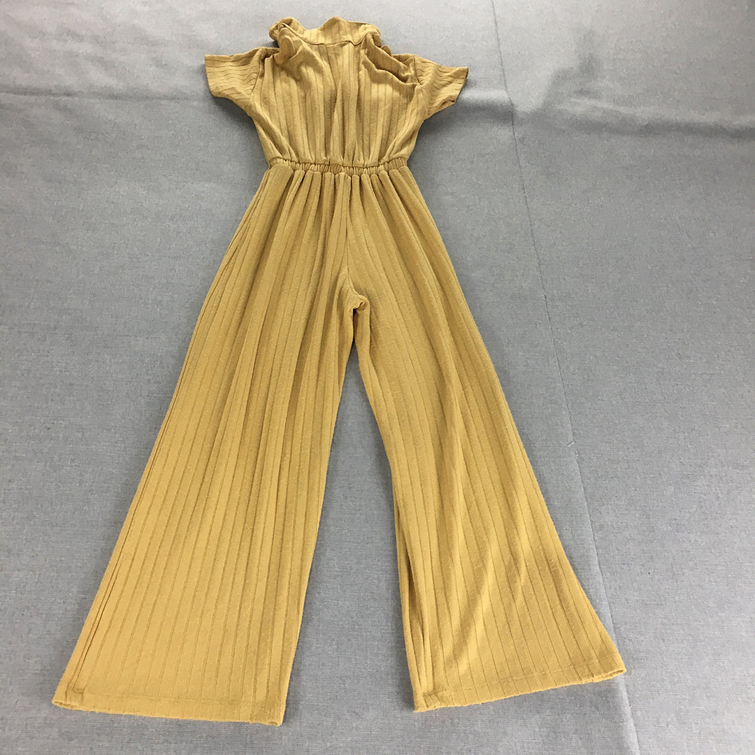 Zara Kids Girls Jumpsuit Size 10 Yellow One-Piece Romper