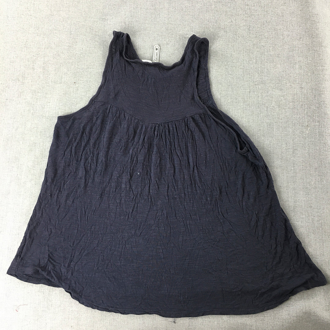 Lee Cooper Womens Tank Top Size S Navy Blue Sleeveless Shirt