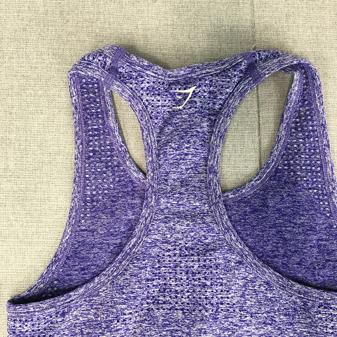 Gymshark Womens Tank Top Size XS Purple Logo Sleeveless Shirt