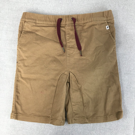 Bad Boy Kids Shorts Size 16 Brown Drawstring Elastic Waist Chino