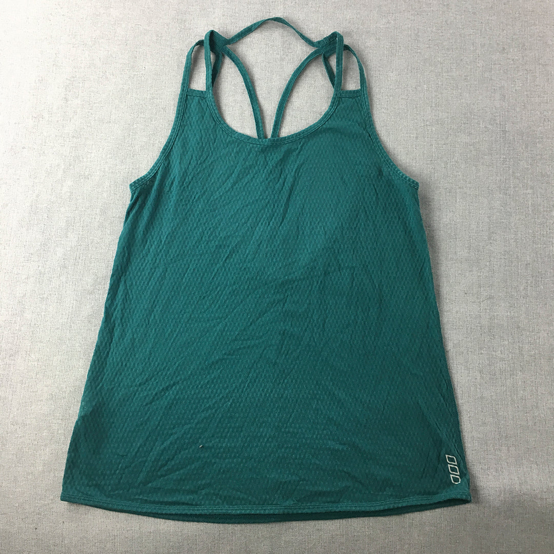 Lorna Jane Womens Tank Top Size S Dark Green Sleeveless Shirt Gym Running