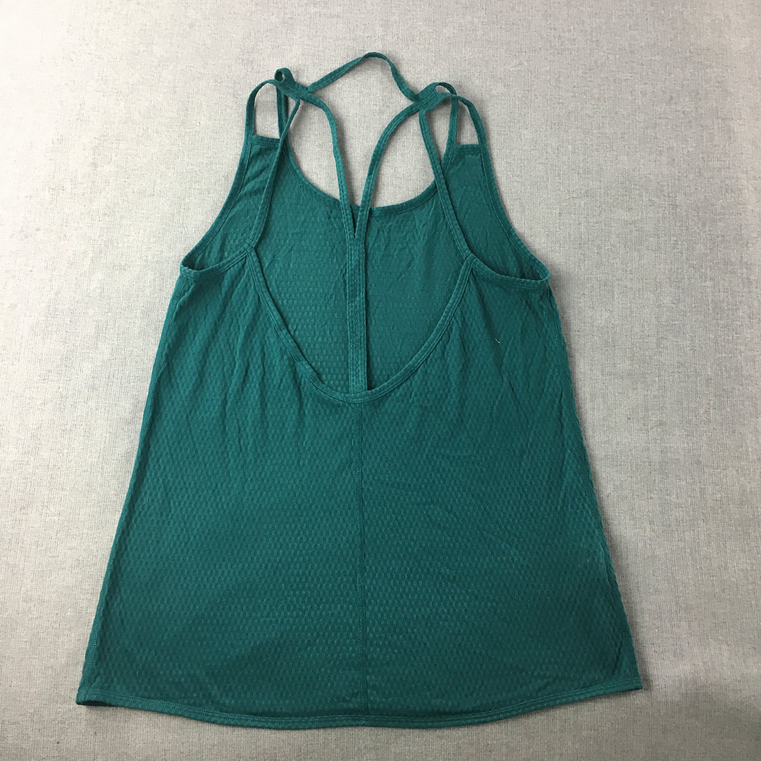 Lorna Jane Womens Tank Top Size S Dark Green Sleeveless Shirt Gym Running