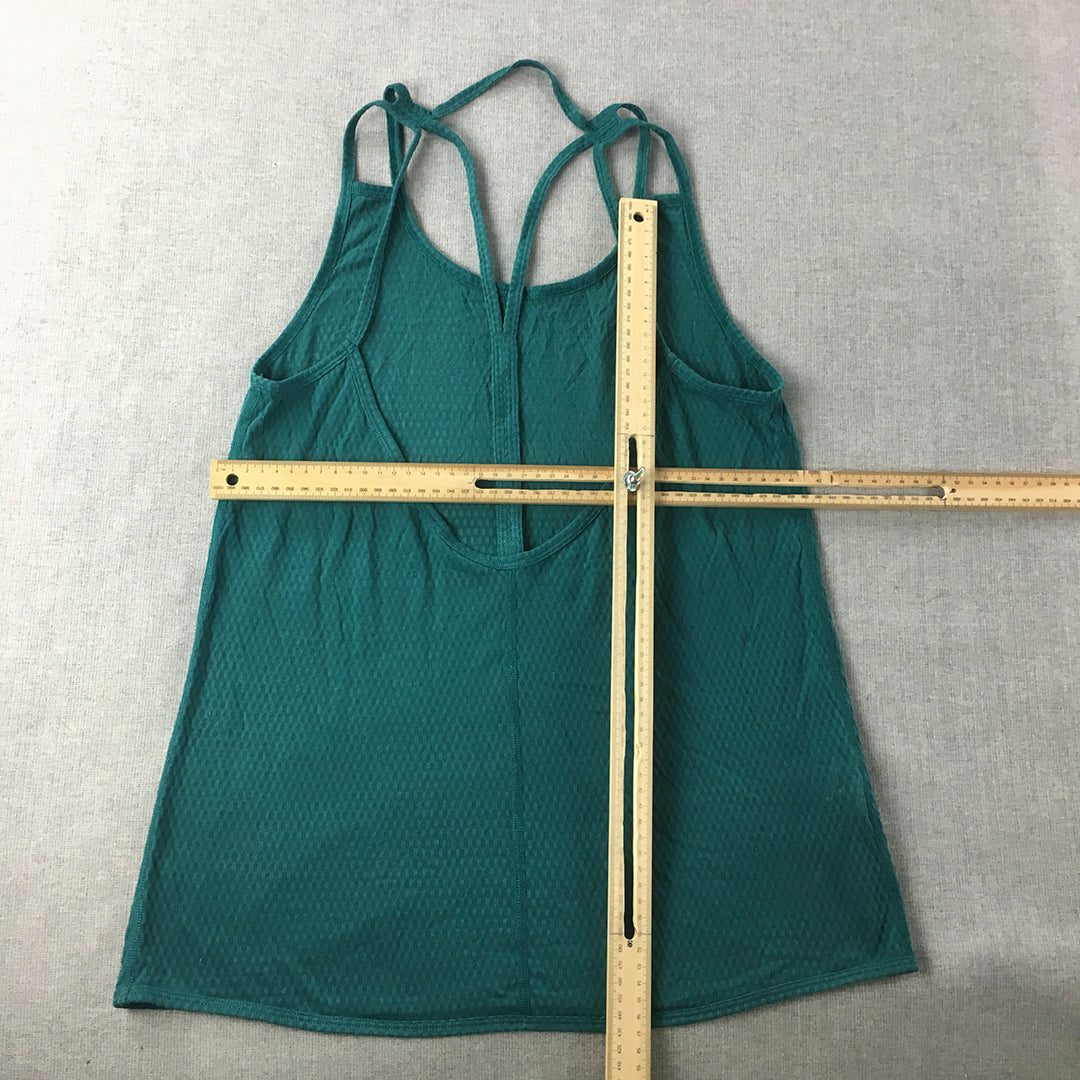 Lorna Jane Womens Tank Top Size S Dark Green Sleeveless Shirt Gym Running