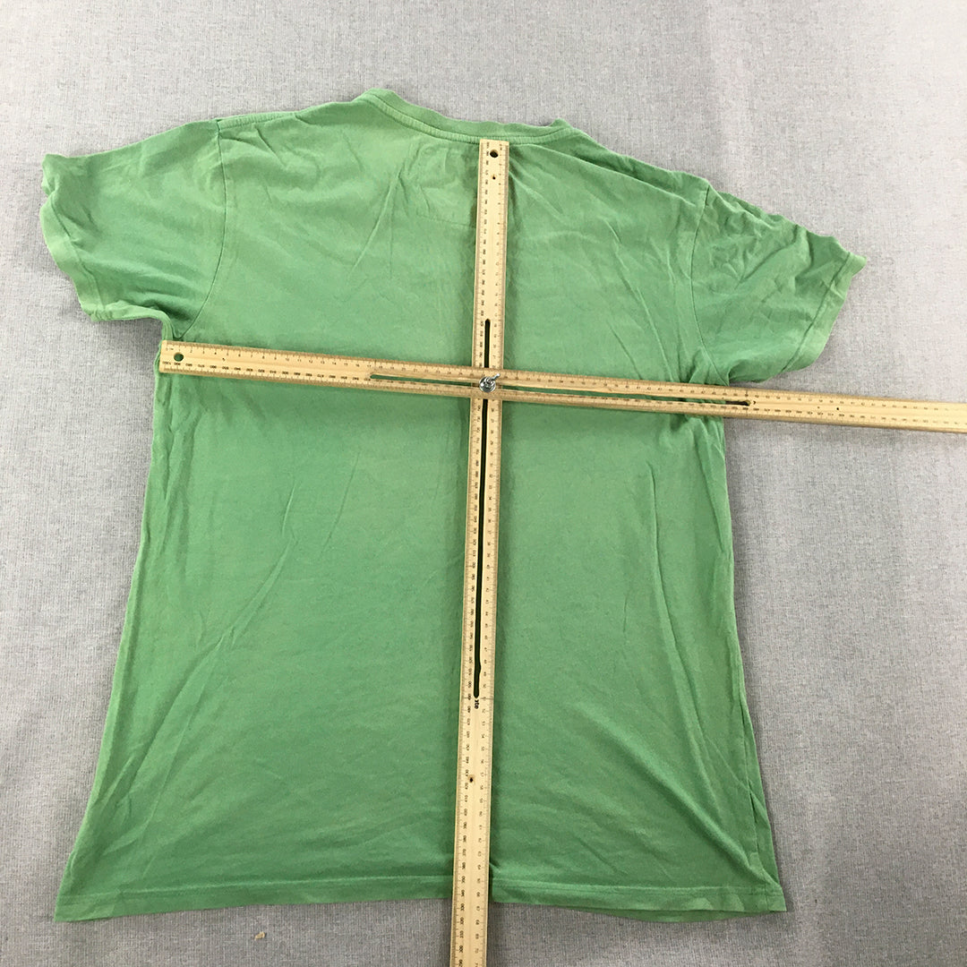 Rietveld Mens T-Shirt Size M Green Short Sleeve Crew Neck Tee