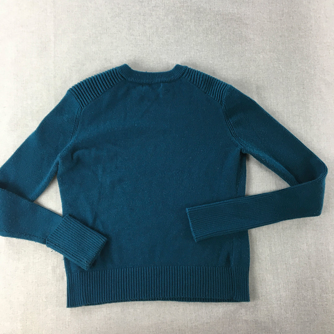 Portmans Womens Wool Blend Sweater Size L Blue Knit Pullover Jumper