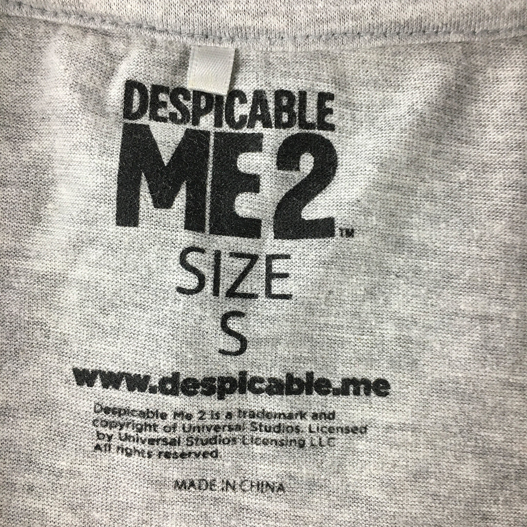 Despicable Me 2 Womens T-Shirt Size S Grey Short Sleeve Crew Neck Top