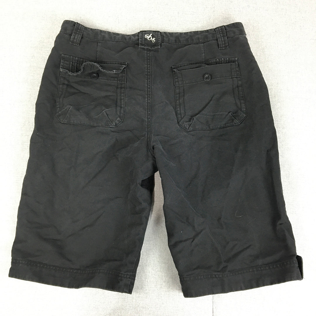 Snails Original Mens Cargo Shorts Size 2XL Black Logo Pockets