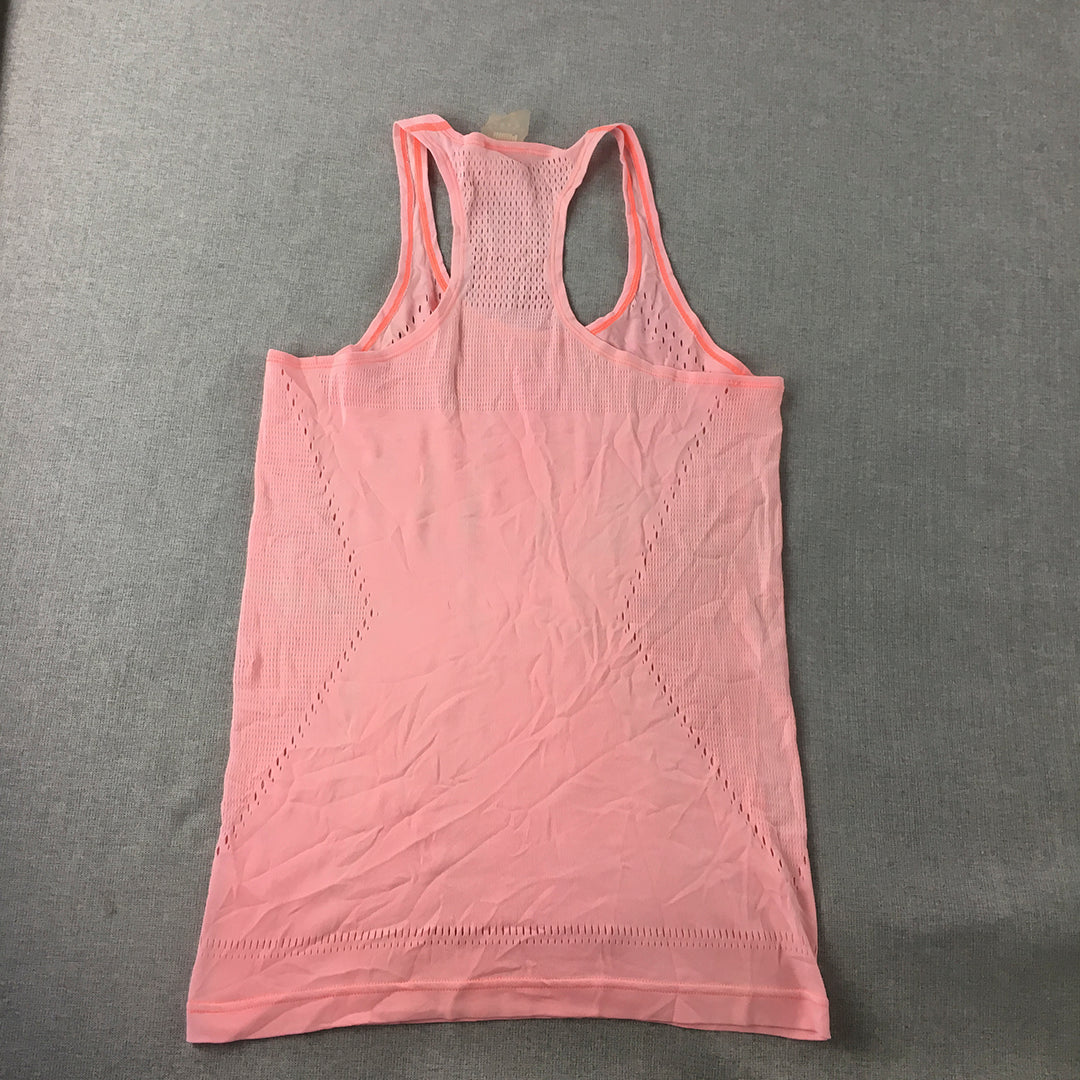 Puma Womens Tank Top Size S Pink Sleeveless Logo Singlet Shirt Sleeveless