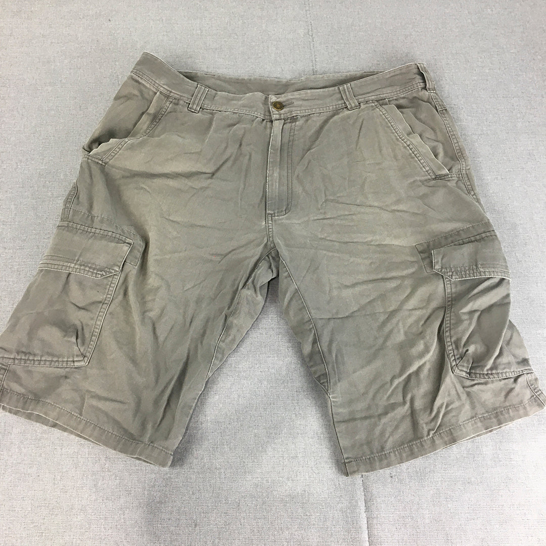 Kathmandu Mens Cargo Shorts Size XL Grey Pockets Outdoor Hiking Utility