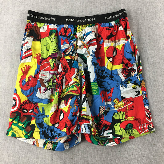 Peter Alexander x Marvel Mens Sleepwear Shorts Size XS Red Pajama