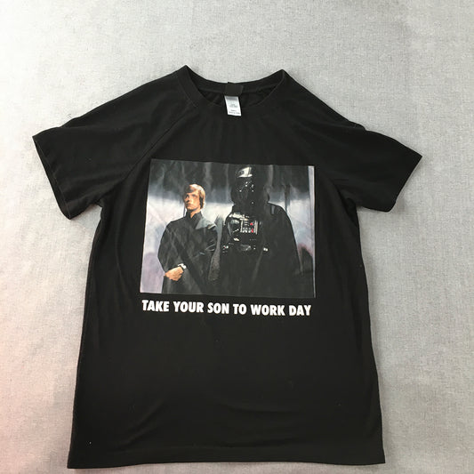 Star Wars Mens T-Shirt Size S Black Darth Vader Luke Skywalker Short Sleeve