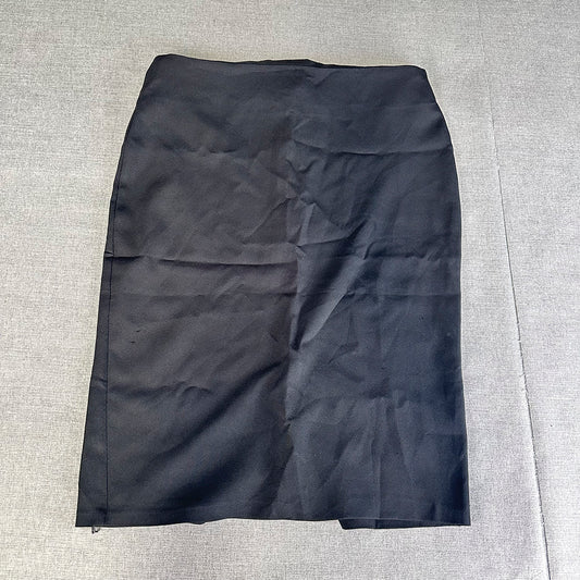 Nezz Line Womens Pencil Skirt Size L (EU 40) Black Stretch Fabric Midi Straight