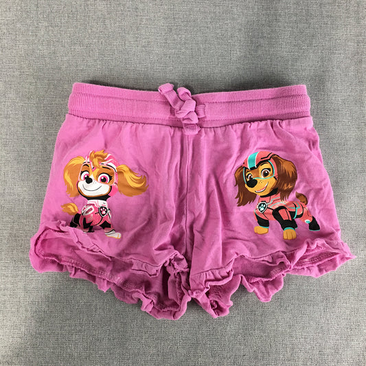 Paw Patrol Kids Girls Shorts Size 5 Pink Drawstring Elastic Waist