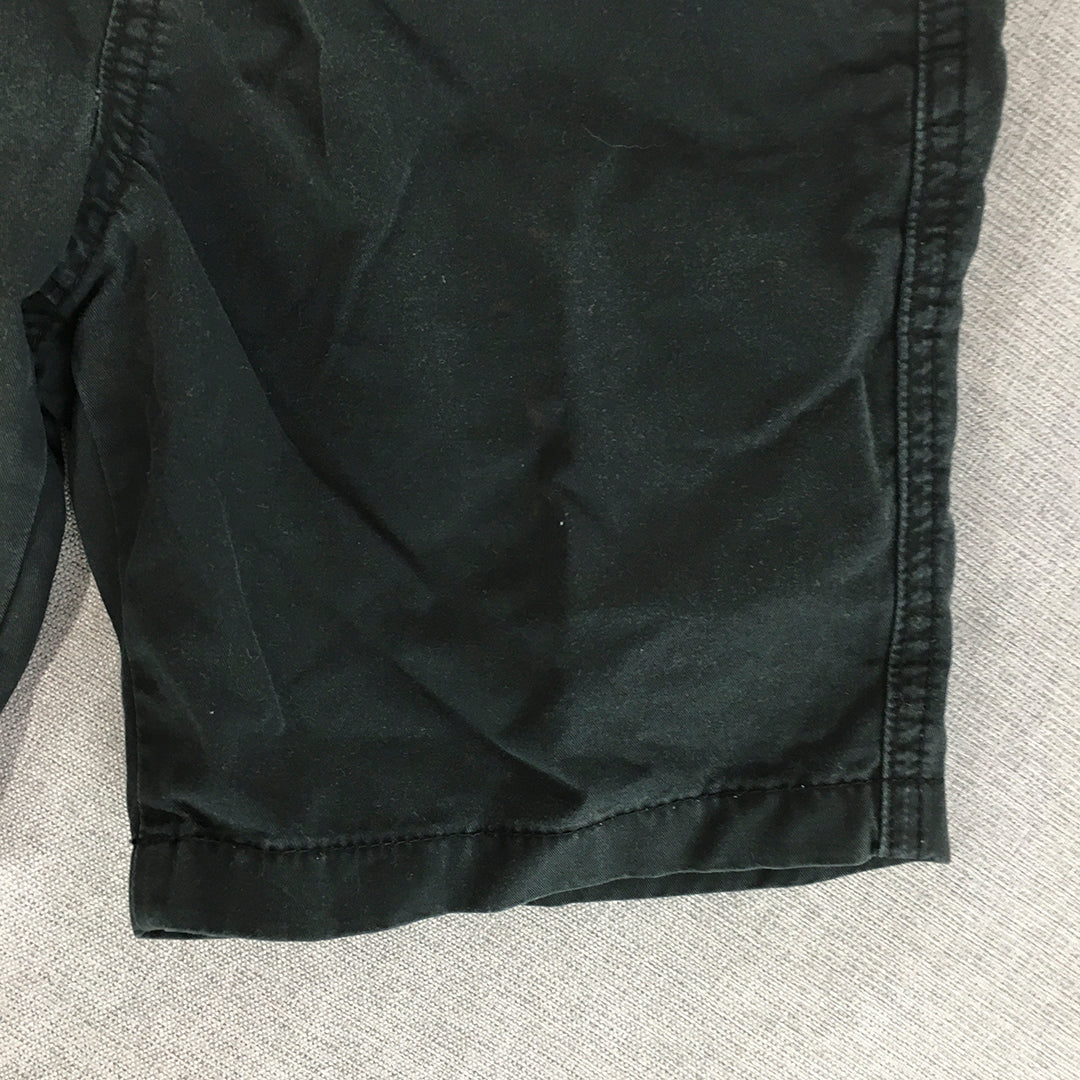 Uniqlo Kids Boys Shorts Size 5 - 6 Years Black Pcokets Elastic Waist