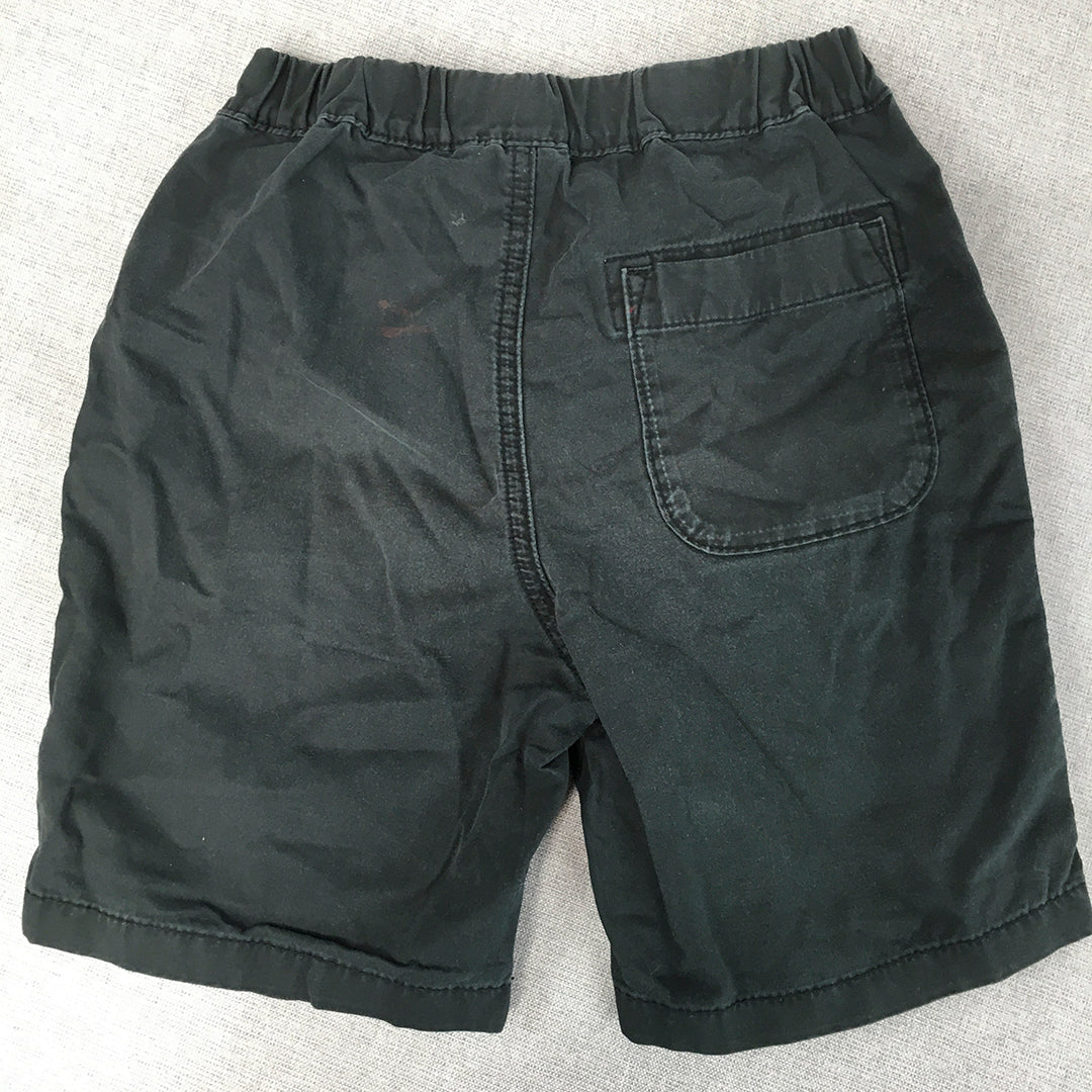 Uniqlo Kids Boys Shorts Size 5 - 6 Years Black Pcokets Elastic Waist