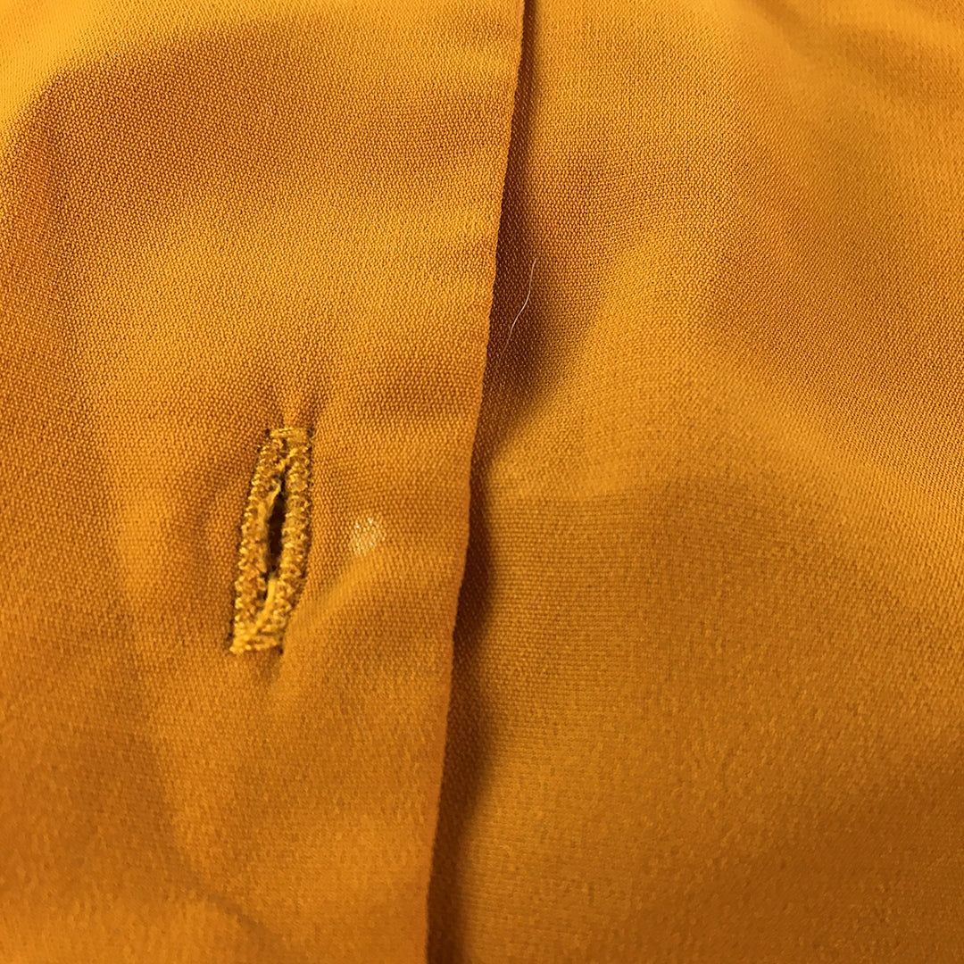 Milanche Womens Shirt Size L Mustard Yellow Long Sleeve Button-Up Collared