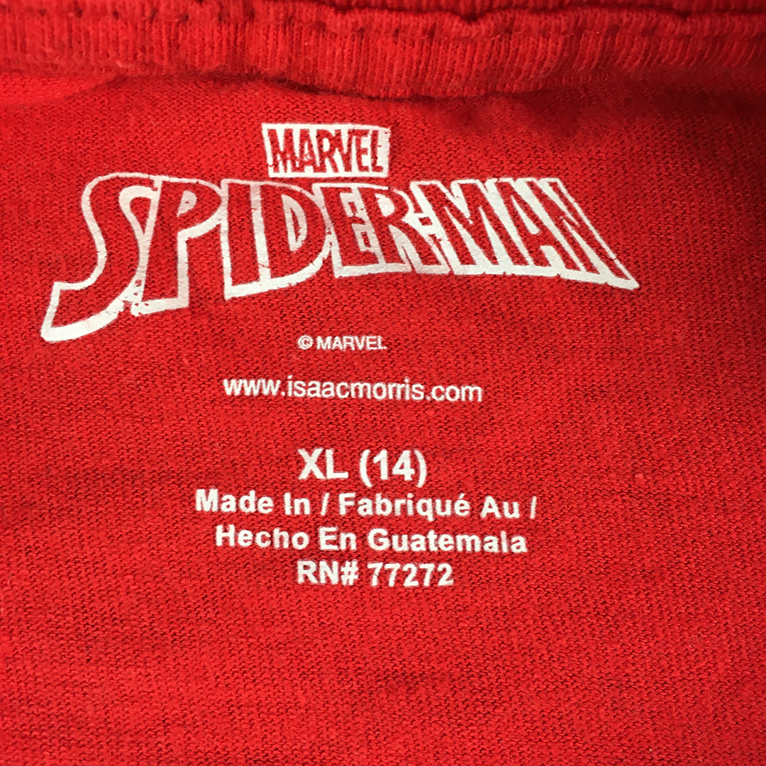 Marvel Spider-Man Kids Boys T-Shirt Size 14 Years Red Short Sleeve Top