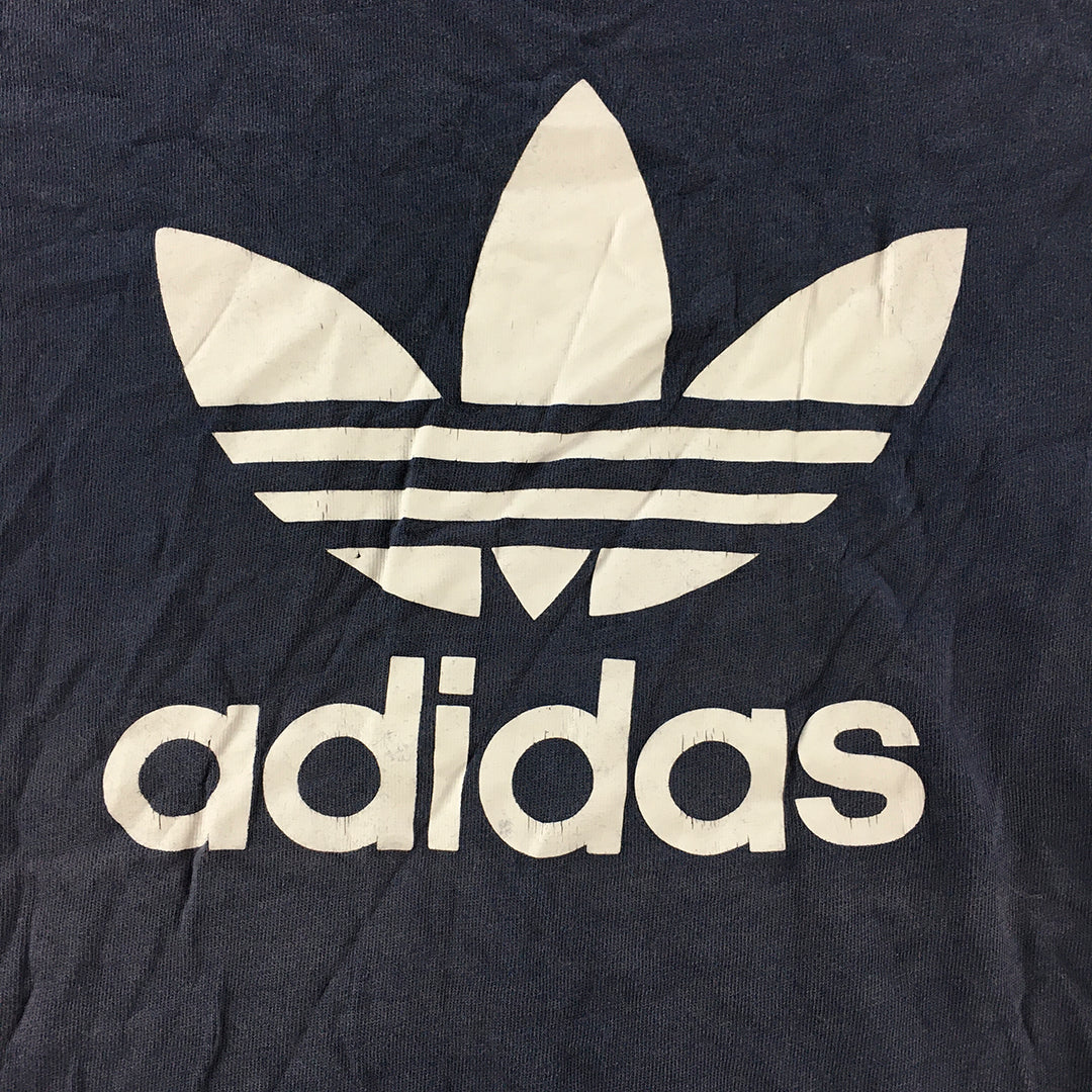 Adidas Mens T-Shirt Size S Blue Big Trefoil Logo Short Sleeve Tee