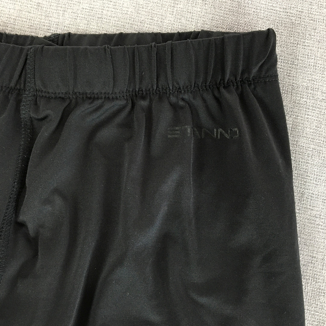 Stanno Mens Shorts Size L Black Football Soccer Elastic Waist