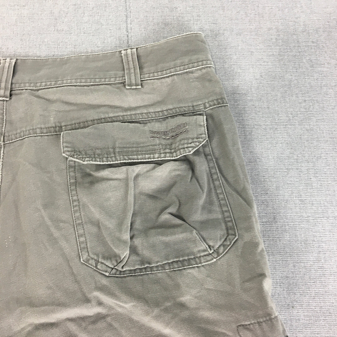 Kathmandu Mens Cargo Shorts Size XL Grey Pockets Outdoor Hiking Utility