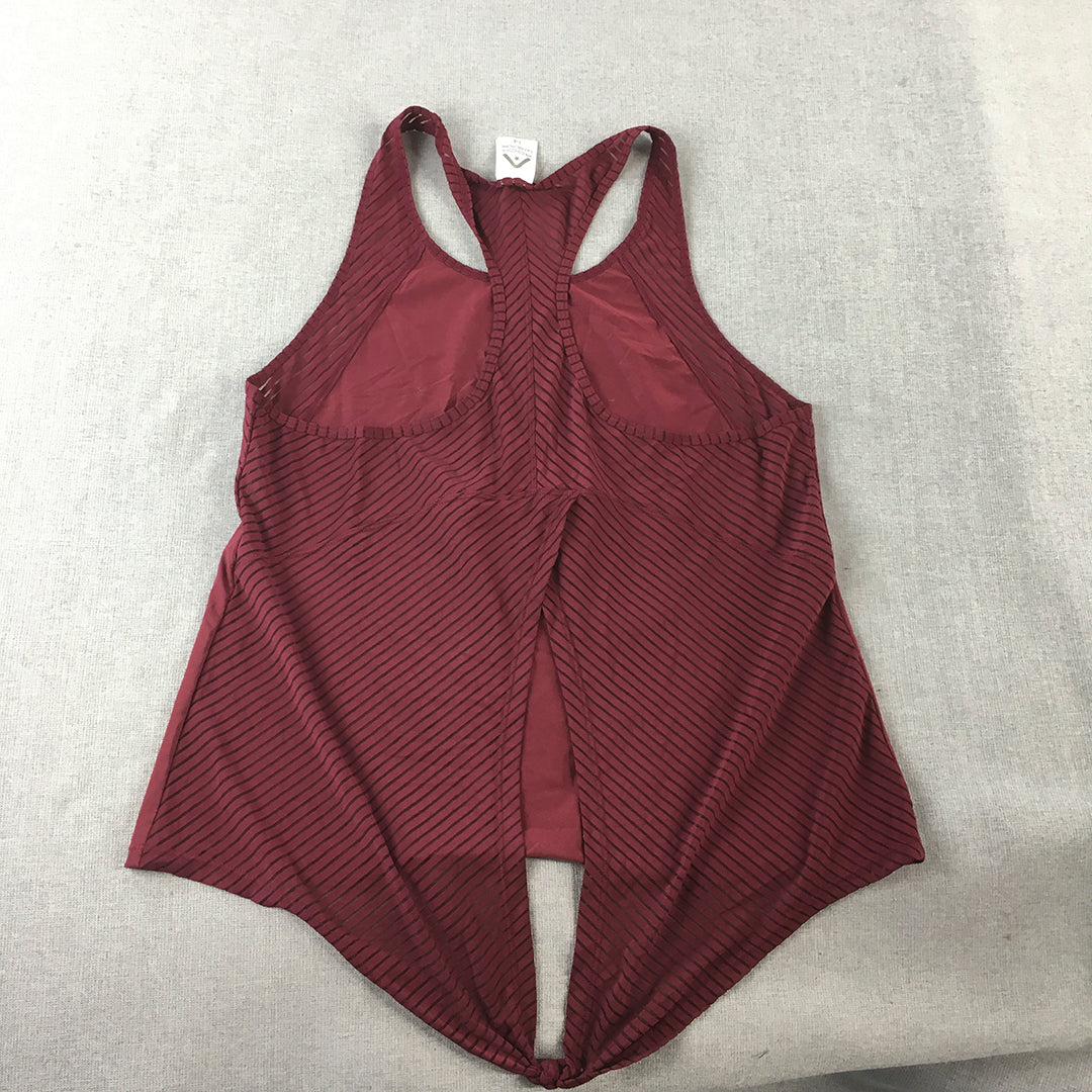 Rockwear Womens Tank Top Size 14 Red Logo Sleeveless Singlet Shirt