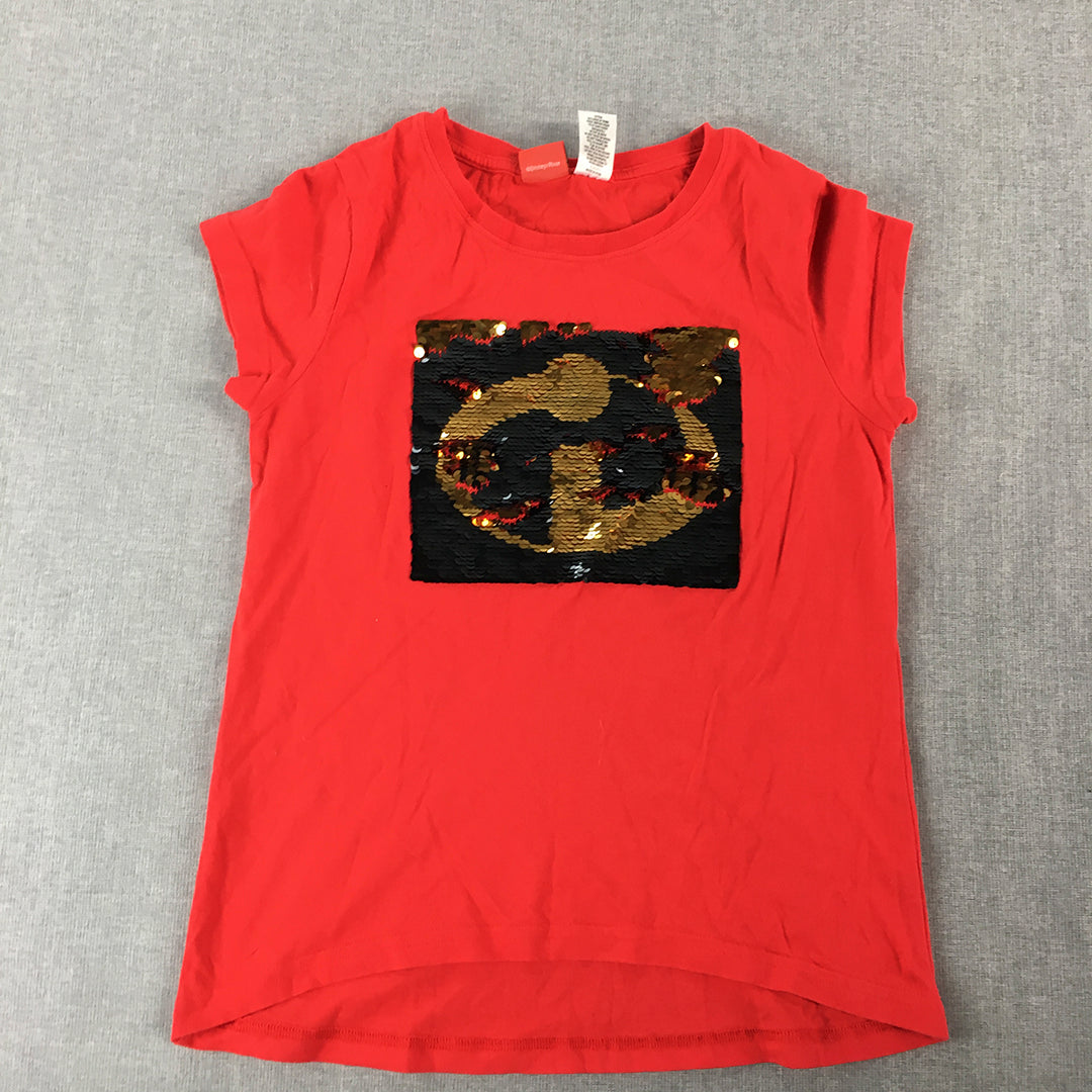 The Incredibles Kids Girls T-Shirt Size 16 Red Sequin Logo Disney Top