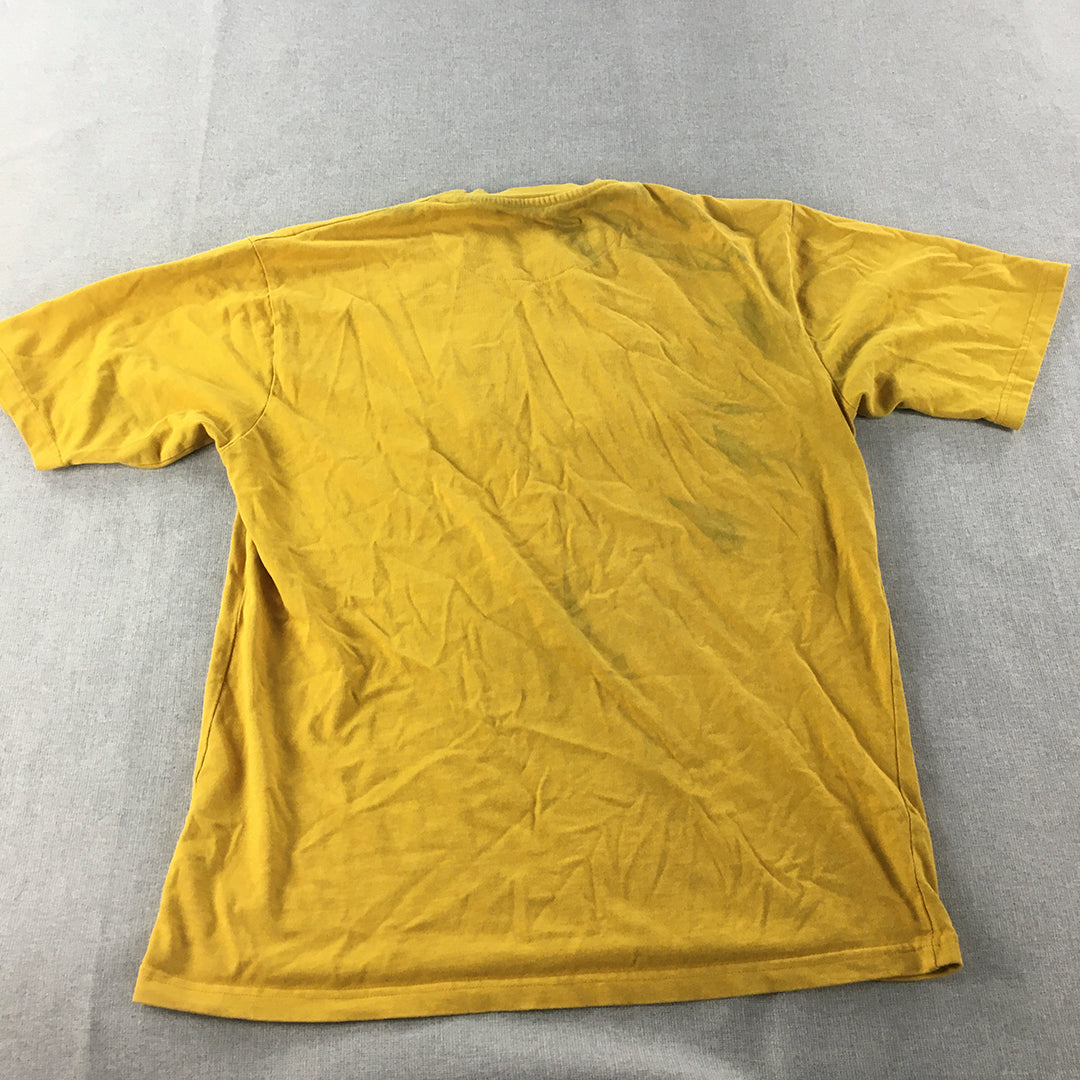 Tommy Hilfiger Womens T-Shirt Size 2XL Yellow Big Logo Short Sleeve Top